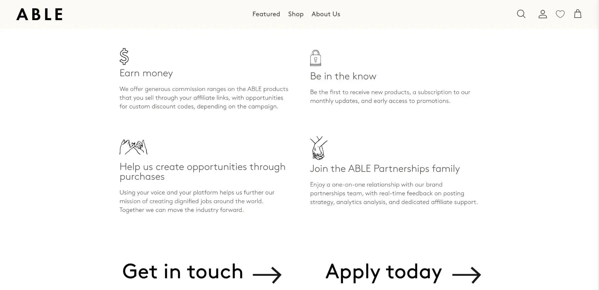 Able referral program